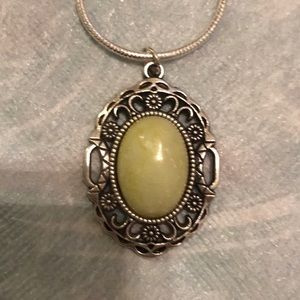 Lemon Jade Pendant Necklace